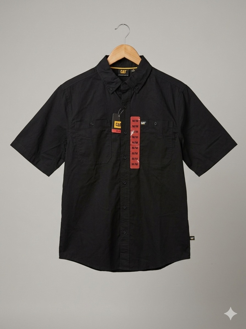 CAT Short Sleeve Work Shirt - Black